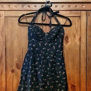 Guess Halter Top Dress size 7 zipper front padded